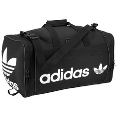 5 X ADIDAS ORIGINALS SANTIAGO DUFFEL BAG, BLACK/WHITE, ONE SIZE, SANTIAGO DUFFEL BAG.