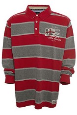 8 X KITARO RUGBY POLO SHIRT COSTA SMERALDA SAILING, COLOR: RED, SIZE: XL.