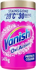 QTY OF ITEMS TO INLCUDE ASSORTED CLEANING PRODUCTS TO INCLUDE VANISH GOLD OXI ACTION LAUNDRY BOOSTER & STAIN REMOVER POWDER FOR COLOURS 1.41 KG, BACK TO SCHOOL, REMOVES SCHOOL STAINS IN JUST 30 MINUT