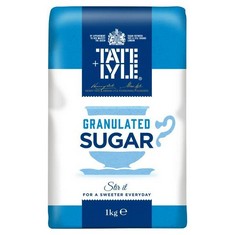 4 X T & L GAN SUGAR 1KG (PACK OF 5) | TEA/COFFEE SWEETNER | BREAKFAST SPRINKLING | GRANULATED SUGAR | PURE CANE SUGAR.