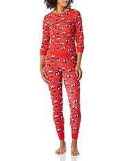 QTY OF ITEMS TO INLCUDE 36 X ESSENTIALS WOMEN'S SNUG-FIT COTTON PYJAMA SET - DISCONTINUED COLOURS, PANDA, M, ESSENTIALS WOMEN'S SNUG-FIT COTTON PYJAMA SET - DISCONTINUED COLOURS, PANDA, M.