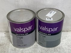 VALSPAR INDUSTRIAL MIX CT120 SCARLET RED 3.785L TO INCLUDE VALSPAR INDUSTRIAL MIX CT124 TRAFFIC YELLOW 3.785L (COLLECTION ONLY)