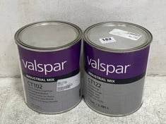 VALSPAR INDUSTRIAL MIX CT122 CORAL ORANGE 3.785L TO INCLUDE VALSPAR INDUSTRIAL MIX CT102 LEMON YELLOW LEAD FREE 3.785L (COLLECTION ONLY)