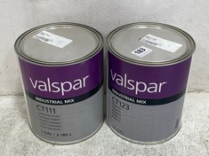 VALSPAR INDUSTRIAL MIX CT123 MAGENTA 3.785L TO INCLUDE VALSPAR INDUSTRIAL MIX CT111 CARBAZOLE VIOLET 3.785L (COLLECTION ONLY)