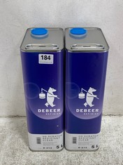 2 X DEBEER REFINISH HS SCRATCH RESISTANT CLEAR 8-214 5L (COLLECTION ONLY)