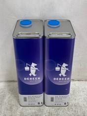 2 X DEBEER REFINISH HS SCRATCH RESISTANT CLEAR 8-214 5L (COLLECTION ONLY)