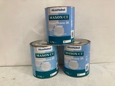 3 X AKZONOBEL MASON CT SUPERTHANE 2K TINTER 3.75L (COLLECTION ONLY)