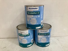 3 X AKZONOBEL MASON CT SUPERTHANE 2K TINTER 3.75L (COLLECTION ONLY)