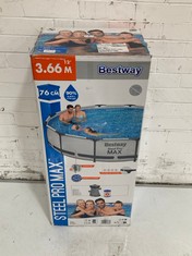 BESTWAY STEEL PRO MAX FRAME POOL SET WITH FILTER PUMP 366 X 76CM 56416 - RRP £139