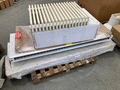 PALLET OF ASSORTED RADIATORS TO INCLUDE QX BATHROOMS MINI FLORENCE 540 X 965MM TRADITIONAL TOWEL RAIL - RRP £421