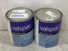 2 X VALSPAR INDUSTRIAL MIX CT125 SUNSET YELLOW 3.785L (COLLECTION ONLY)