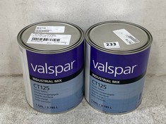 2 X VALSPAR INDUSTRIAL MIX CT125 SUNSET YELLOW 3.785L (COLLECTION ONLY)