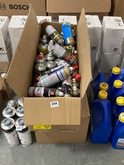 2 X BOXES OF ASSORTED SPRAY CANS/LIQUIDS TO INCLUDE WD-40 SPECIALIST MOTORBIKE CHAIN LUBE (COLLECTION ONLY)