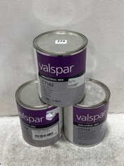 3 X ASSORTED VALSPAR INDUSTRIAL MIX TO INCLUDE CT142 TONER BLACK 1 GAL (COLLECTION ONLY)