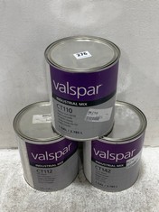 3 X ASSORTED VALSPAR INDUSTRIAL MIX TO INCLUDE CT110 YELLOW IRON OXIDE 1 GAL (COLLECTION ONLY)