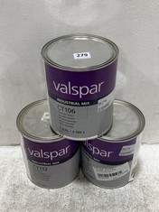 3 X ASSORTED VALSPAR INDUSTRIAL MIX TO INCLUDE CT112 MIX BLACK 1 GAL (COLLECTION ONLY)