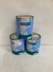 3 X AKZONOBEL MASON CT SUPERTHANE 2K TINTER 3.75L (COLLECTION ONLY)