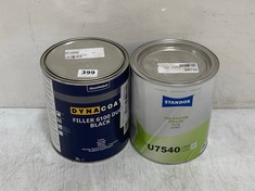 AKZONOBEL DYNA COAT FILLER 6100 DUO BLACK 3L TO INCLUDE STANDOX FILLER U7540 WHITE 3.5L (COLLECTION ONLY)