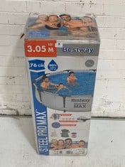 BESTWAY STEEL PRO MAX FRAME POOL SET WITH FILTER PUMP 305 X 76CM 56408