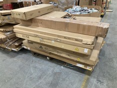 PALLET OF ASSORTED FURNITURE / PARTS TO INCLUDE LANCASTER 3PCS SET - 4 DRAWER CHEST IN CREAM (BOX 3/4, PART ONLY)