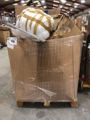 PALLET OF ASSORTED ITEMS TO INCLUDE FOLDABLE CLOTHES AIRER IN WHITE