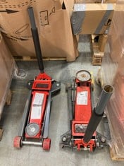 2 X MASTERPRO 3 TON TWIN PISTON WORKSHOP TROLLEY JACK