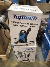 2 X TOPTECH 105BAR PRESSURE WASHER WITH 1400 WATT MOTOR