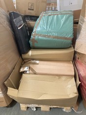 PALLET OF ASSORTED ITEMS TO INCLUDE THE LITTLE GREEN SHEEP NATURAL TWIST MATTRESS 70 X 140CM COT MATTRESS