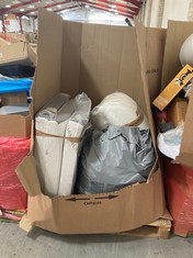 PALLET OF ASSORTED ITEMS TO INCLUDE APPROX 120CM FOLDABLE MEMORY FOAM MATTRESS TOPPER