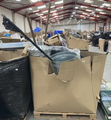 PALLET OF ASSORTED ITEMS TO INCLUDE STAINLESS STEEL OUTDOORS BIN