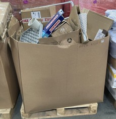 PALLET OF ASSORTED ITEMS TO INCLUDE BASICS STAINLESS STEEL PRESSURE COOKER