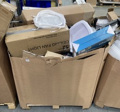 PALLET OF ASSOETED ITEMS TO INCLUDE AIDAPT FOAM PADDED RAISED TOILET SAT