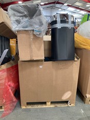 PALLET OF ASSORTEC ITEMS / PARTS TO INCLUDE BASIC BLLACK KITCHEN BIN IN BLACK