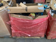 PALLET OF ASSORTED ITEMS TO INCLUDE GARDENA CLASSIC 50 GARDEN HOSE REEL (HOSE NOT INCLUDED)