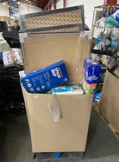 PALLET OF ASSORTED ITEMS TO INCLUDE YLEBS LIGHT SPEED SPRAY MOP