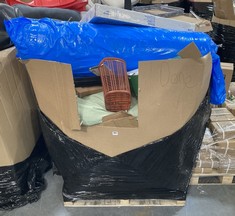 PALLET OF ASSORTED ITEMS TO INCLUDE APPROX 135CM ROLLED SPRING MATTRESS