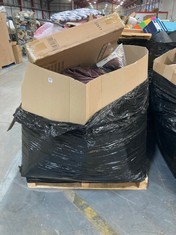 PALLET OF ASSORTED ITEMS TO INCLUDE ETON RANGE 8 SEATER DINING TABLE IN BLACK / GREY (BOX 3/4, PART ONLY)