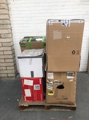 PALLET OF ASSORTED ITEMS TO INCLUDE DAEWOO COMPACT DESIGN MICROWAVE OVEN