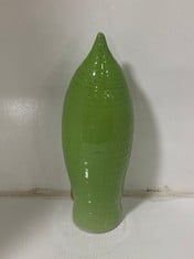 2 X STONE THE CROWS SMALL WALL STEM VASE - GREEN - SKU: 676982 - TOTAL RRP Â£76