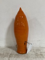 2 X STONE THE CROWS SMALL WALL STEM VASE - ORANGE - SKU: 676946 - TOTAL RRP Â£76