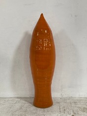 2 X STONE THE CROWS MEDIUM WALL STEM VASE - ORANGE - SKU: 676947 - TOTAL RRP Â£120