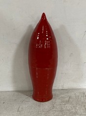 4 X STONE THE CROWS SMALL WALL STEM VASE - RED - SKU: 676940 - TOTAL RRP Â£76