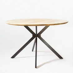 1 X STONE THE CROWS DINING TABLE -120 X 76CMS - DIAMETER 120 X 76CMS - TOTAL RRP £450 (KERBSIDE PALLET DELIVERY)