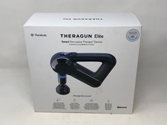 THERAGUN ELITE - HANDHELD ELECTRIC MASSAGE GUN - BLUETOOTH ENABLED PERCUSSION THERAPY DEVICE FOR ATHLETES - POWERFUL DEEP TISSUE MUSCLE MASSAGER WITH QUIET FORCE TECHNOLOGY - 4TH GENERATION - BLACK.: