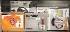 QUANTITY OF KITCHEN & APPLIANCES ITEMS TO INCLUDE BREVILLE BLEND ACTIVE PERSONAL BLENDER & SMOOTHIE MAKER | 350W | 2 PORTABLE BLEND ACTIVE BOTTLES (600ML) | LEAK PROOF LIDS | WHITE & GREEN [VBL246]: