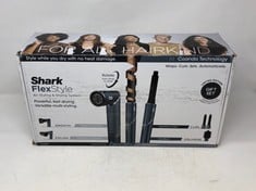 SHARK FLEXSTYLE LIMITED EDITION TEAL GIFT SET 5-IN-1 AIR STYLER & HAIR DRYER, AUTO-WRAP CURLERS, FRIZZ FIGHTER FINISHING TOOL, OVAL BRUSH, CONCENTRATOR, CLIPS & STORAGE BAG, NO HEAT DAMAGE HD450 TLUK