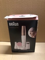 BRAUN FACESPA PRO 912 FACE EPILATOR WHITE/BRONZE – 3-IN-1 FACIAL EPILATOR, CLEANING AND FIRMING SYSTEM FOR SALON BEAUTY AT HOME WITH 3 EXTRAS.: LOCATION - A