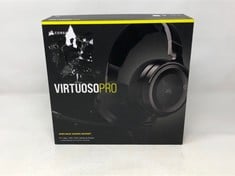 CORSAIR VIRTUOSO PRO OPEN BACK MULTIPLATFORM WIRED GAMING HEADSET – DETACHABLE UNI-DIRECTIONAL MICROPHONE – GRAPHENE DRIVERS – 20HZ-40KHZ – PC, MAC, PS5, PS4, XBOX, NINTENDO SWITCH, MOBILE – CARBON.: