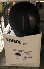 UVEX EXXENTIAL II - LIGHTWEIGHT RIDING HELMET FOR MEN AND WOMEN - INDIVIDUAL FIT - OPTIMIZED VENTILATION - ANTHRACITE MATT - 55-57 CM + BLACK EQUESTRIAN HELMET SIZE 55-57: LOCATION - B