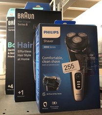 QUANTITY OF HEALTH & BEAUTY ITEMS TO INCLUDE PHILIPS ELECTRIC SHAVER 3000 SERIES - WET & DRY ELECTRIC SHAVER FOR MEN WITH SKIN PROTECT TECHNOLOGY IN SPACE GREY, POP-UP BEARD TRIMMER, CORDLESS SHAVER